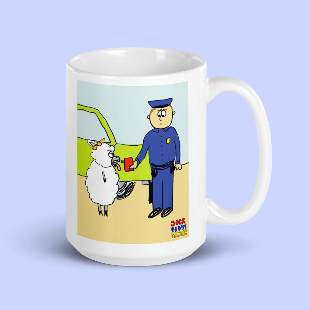 Sock Puppet Master Breathalyzer Sheep Mug
