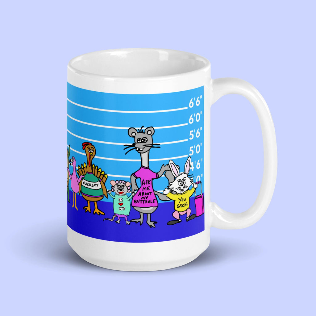 Sock Puppet Master Hooligans Photo Lineup Mug