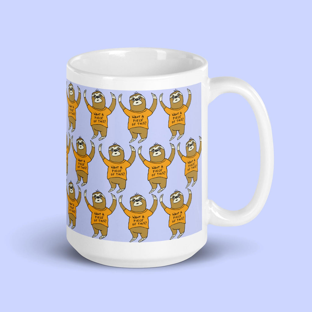 Sock Puppet Master "Piece of This" Sloths Mug